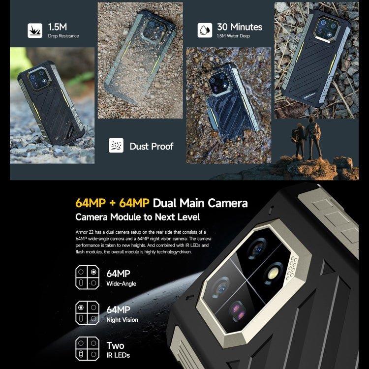 Ulefone Armor 22: Den Tåliga Smartphonen med 8GB+256GB för Extrema Förhållanden - AlltSmart